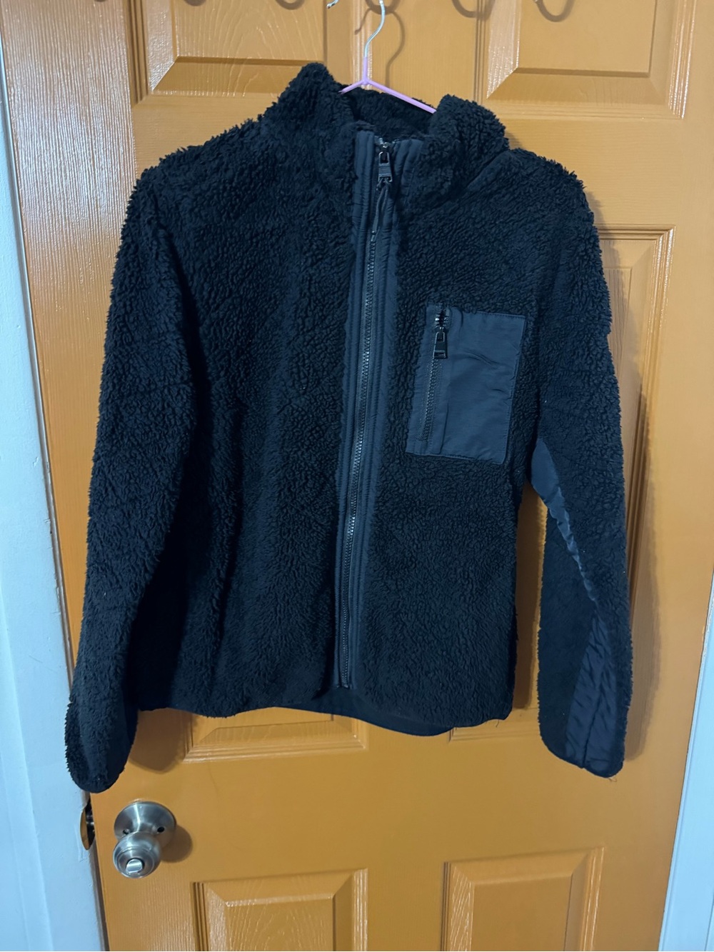 Calvin Klein Performance Black Sherpa Zip Jacket - Picture 1 of 4